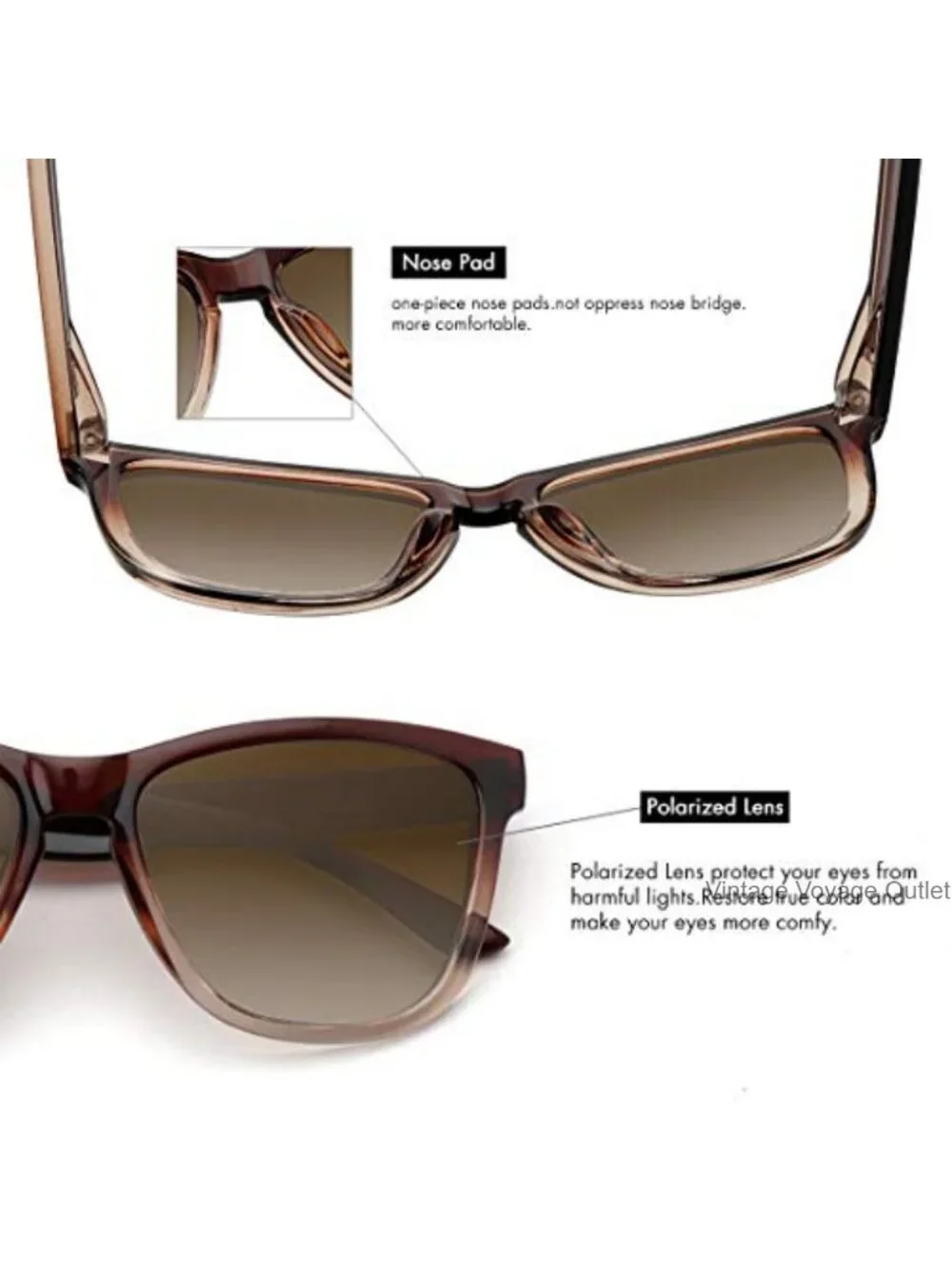 Polarized Sunglasses Women Men UV Protection Classic Retro Square